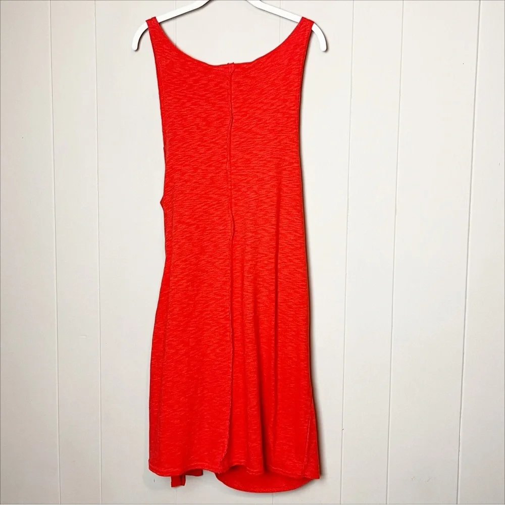 Free People Beach Feelin It Mini Dress Large burnt orange 100% cotton‎ boho wrap - Picture 6 of 14
